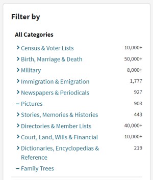 Ancestry - Filters